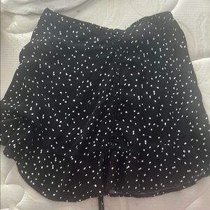 Chic Black and White Polka Dot Skirt